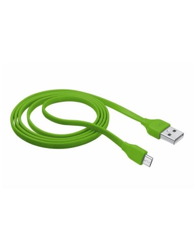 URBAN REVOLT Cable Plano USB 2.0 a MicroUSB 1 M Verde - Cable USB