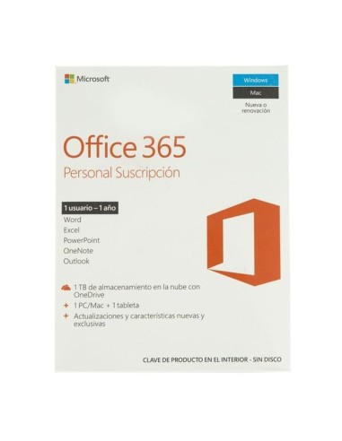 Microsoft Office 365 Personal 1 Licencia 1 Año