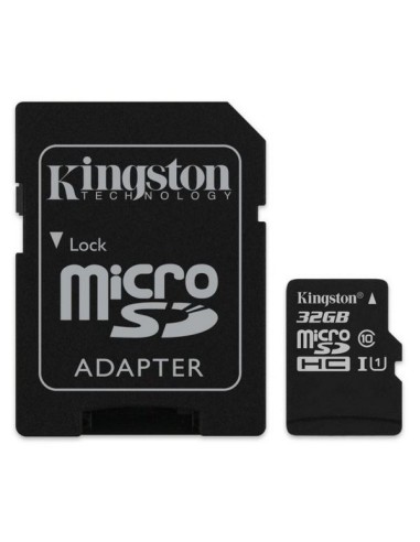 Kingston microSD HC 32GB Clase 10 UHS-I + Adaptador