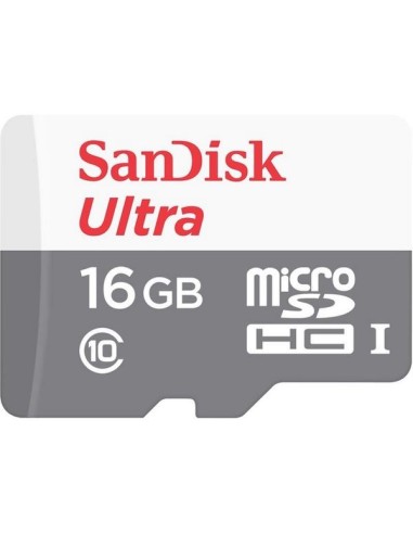 Sandisk microSD HC 16GB CL10 + Adaptador