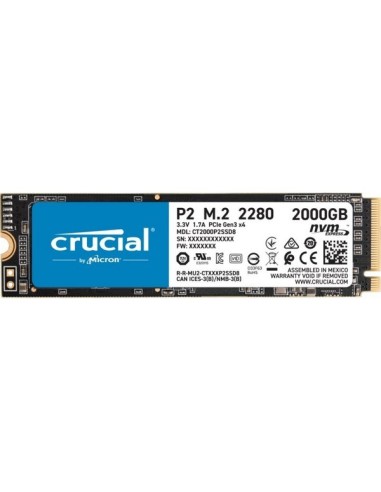 Crucial P2 2TB SSD 2000GB NVMe PCIe en TXETXUSOFT